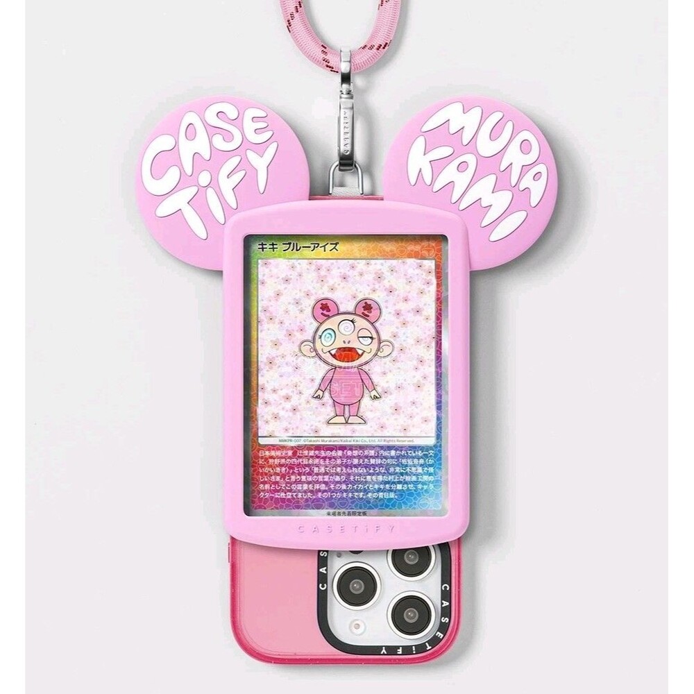 Casetify Takashi Murakami KIKI SNAPPY TRADING CARD HOLDER Pink New